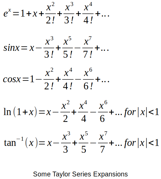 some-taylor-series-expansion